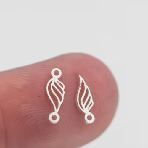 Sterling Silver Connector: Angel Wing