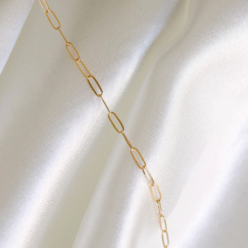 Gold Chain - Flat Paperclip, small