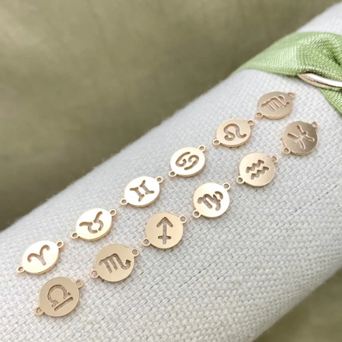 Gold Charm: Zodiac Connector - Libra