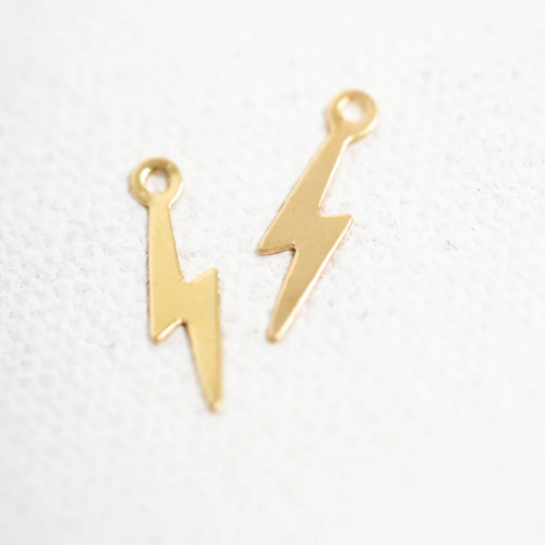 Gold Charm - Lightning Bolt