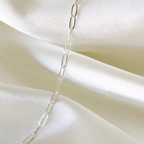 Silver Chain - Flat Paperclip, small