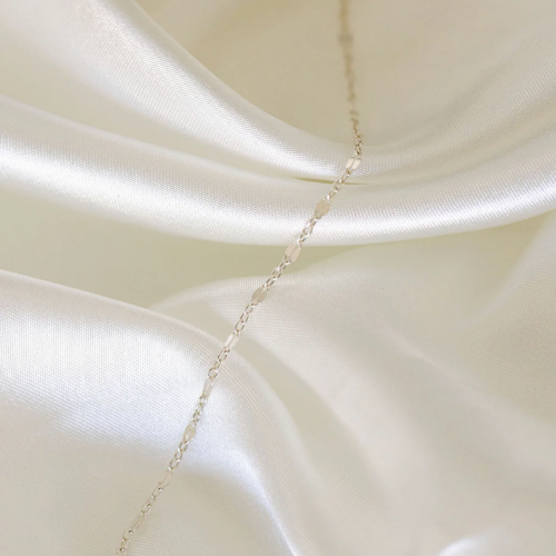 Silver Chain - Triple Link Dapped, small