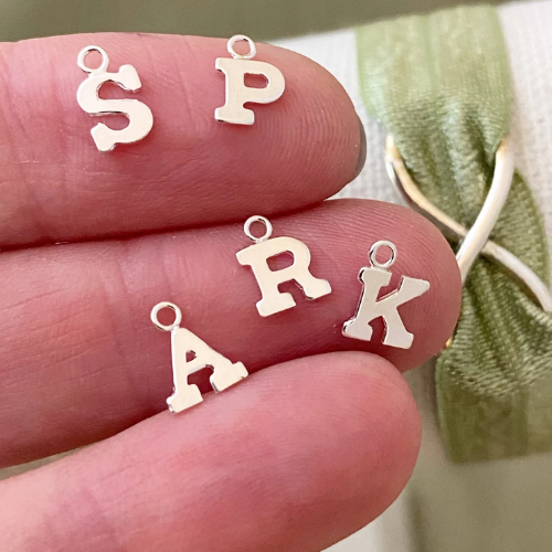 Silver Charm: Letter A, 5mm
